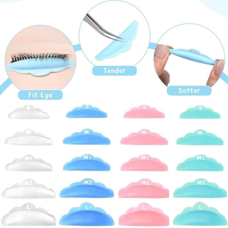 High-quality Silicone Eyelash Curling Pads Set Of Five Pairs In Assorted Colors For Perfect Lash Curls