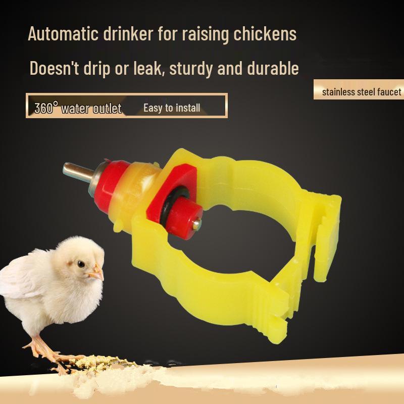 Automatic Chicken Drinker: Spring Valve & Nipple Cup System