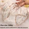 Big Size Female Summer Ultra Thin Sexy Sweet Pure Cotton Ice Silk Antibacterial Briefs