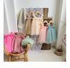 Rochie de Plajă Summer cu Bretele din Plasă și Flori 3D pentru Fete Dulci - Fustă Pufoasă de Prințesă pentru Bebelușe.