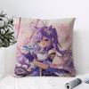 Genshin Impact Keqing Cushion Cover Eco Linen Pillow Case DoubleSided Print Breathable Durable Zipper Home Decor Gift