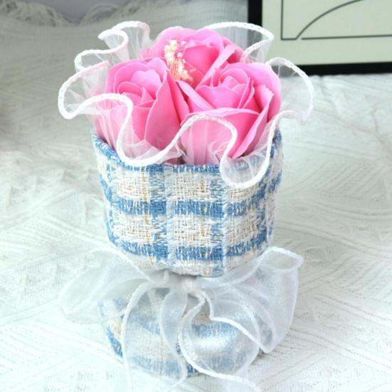 Yousheng Mini Artificial Rose Bouquet Handcrafted Simulated Flower Decoration Romantic Valentine's Day Birthday Gift for Mother Wife Girlfriend