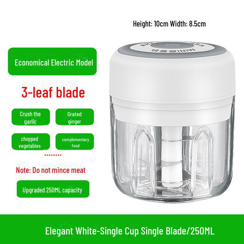 Compact Wireless Electric Garlic Press and Stirrer