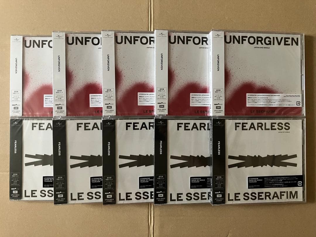 

[USED] LE SSERAFIM FEARLESS UNFORGIVEN Regular Edition 5 pieces each