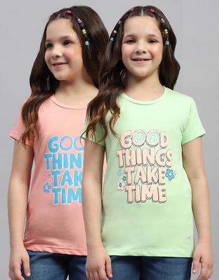 Girl's Regular Fit Top (Pack of 2)