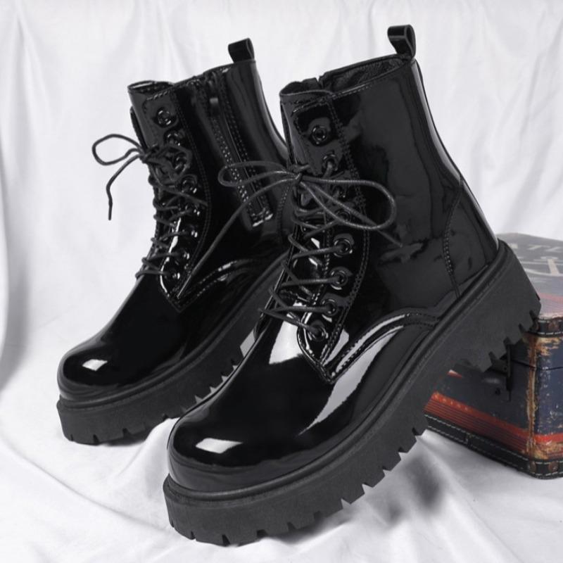 High-quality Mens Boots British Style Workwear Boots Black Motorcycle Boots High Top Soft Leather Waterproof Casual Leather Boot