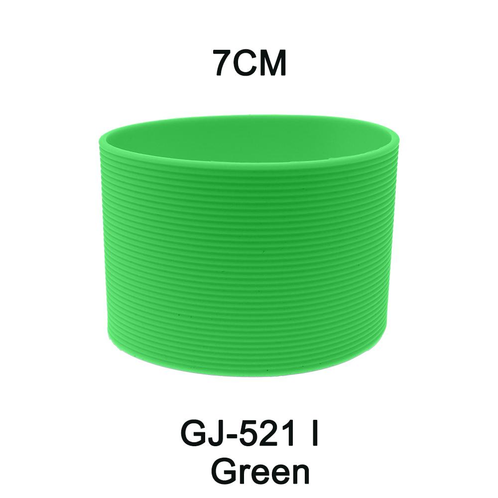 1Pc 27G 7cm 16 Colour Soft Silicone Heat Insulated Cup Sleeve Antiskid Grain Stripes Non-slip Wraps Glass Odorless Anti Slip