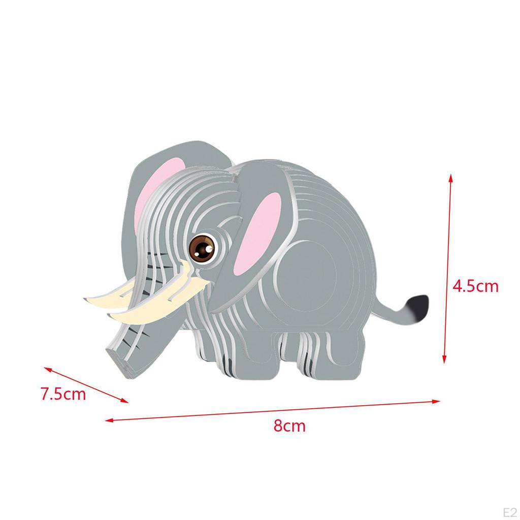 3D Paper Craft Puzzle Brain Teasers Educational Shape Matching DIY Kits for Child