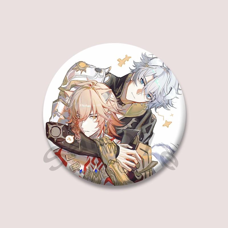 Honkai Star Rail Mydei Icons Acrylic Brooch Cartoon Figure Lapel Pin Badge for Women Men Clothing Bag Accessories Jewelry Decor