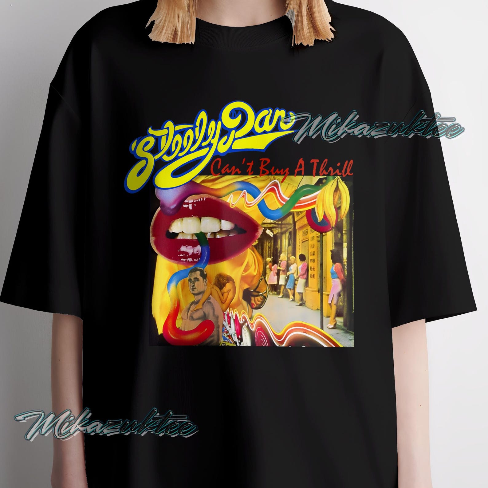 Vintage Steely Dan T-Shirt, Faded Rock Band Graphic Tee L