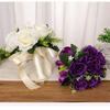 1pc Holding Flowers Artificial Natural Rose Wedding Bouquet With Silk Satin Ribbon Bridesmaid Bridal Party Wedding Accessories