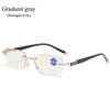 Lesebriller Anti Blue Rays Presbyopia Goggles Dame Vintage Rimless Eyewear