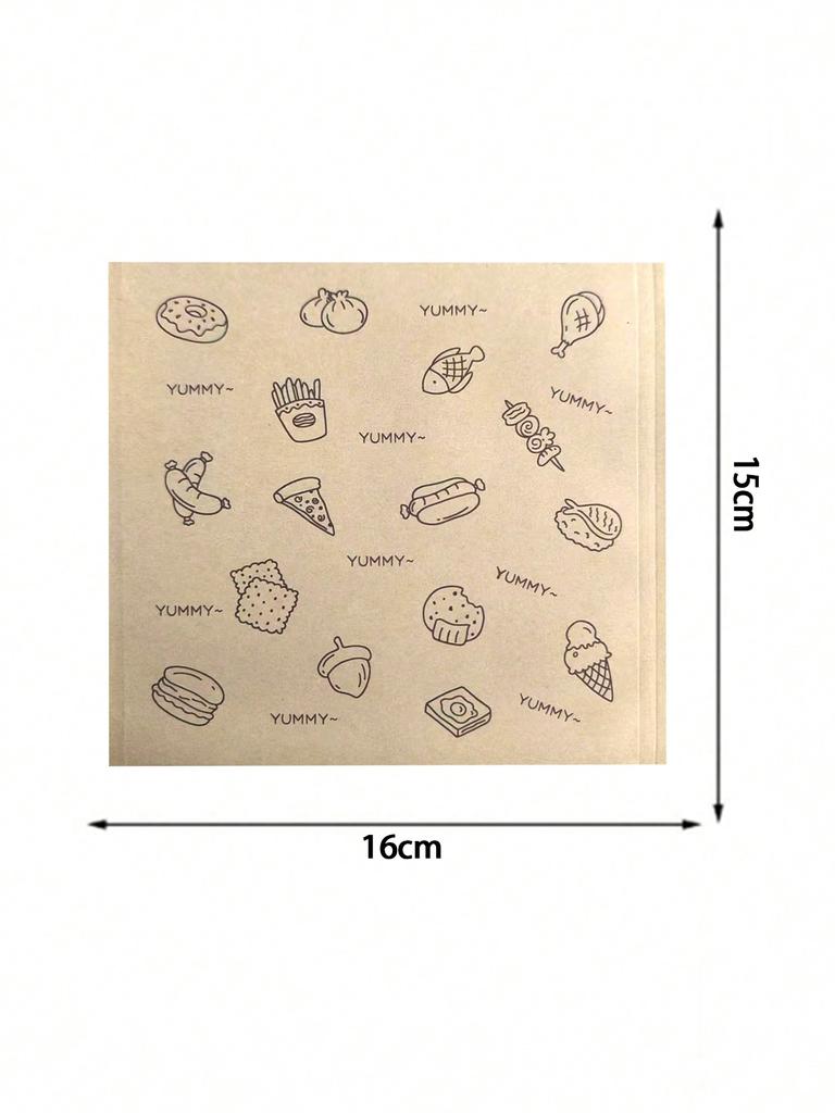 50 Sandwich-Verpackungen Ölbeständig Haushalts-Handkuchen-Papiertüte Lebensmittelqualität Reisrollen-Hamburger-Toast Kraftpapier