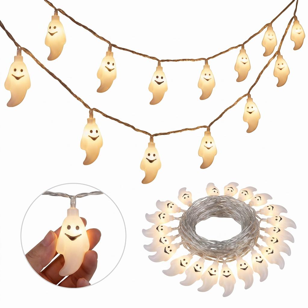 Halloween String Lights 10ft 20 Lights with Flashing Mode for Indoor Outdoor Decorations