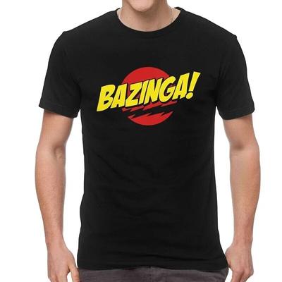 The Big Bang Theory T Shirts Men's Novelty Tops  Bazinga Sheldon Cooper Geek TBBT Tshirt Unique Tee Top