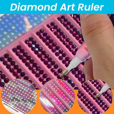 4Pcs Diamond Art Ruler Precision Diamond Alignment Tool for Full Partial Diamonds DIY Diamond Craft Tool Gift for Diamond Art Enthusiasts Beginners