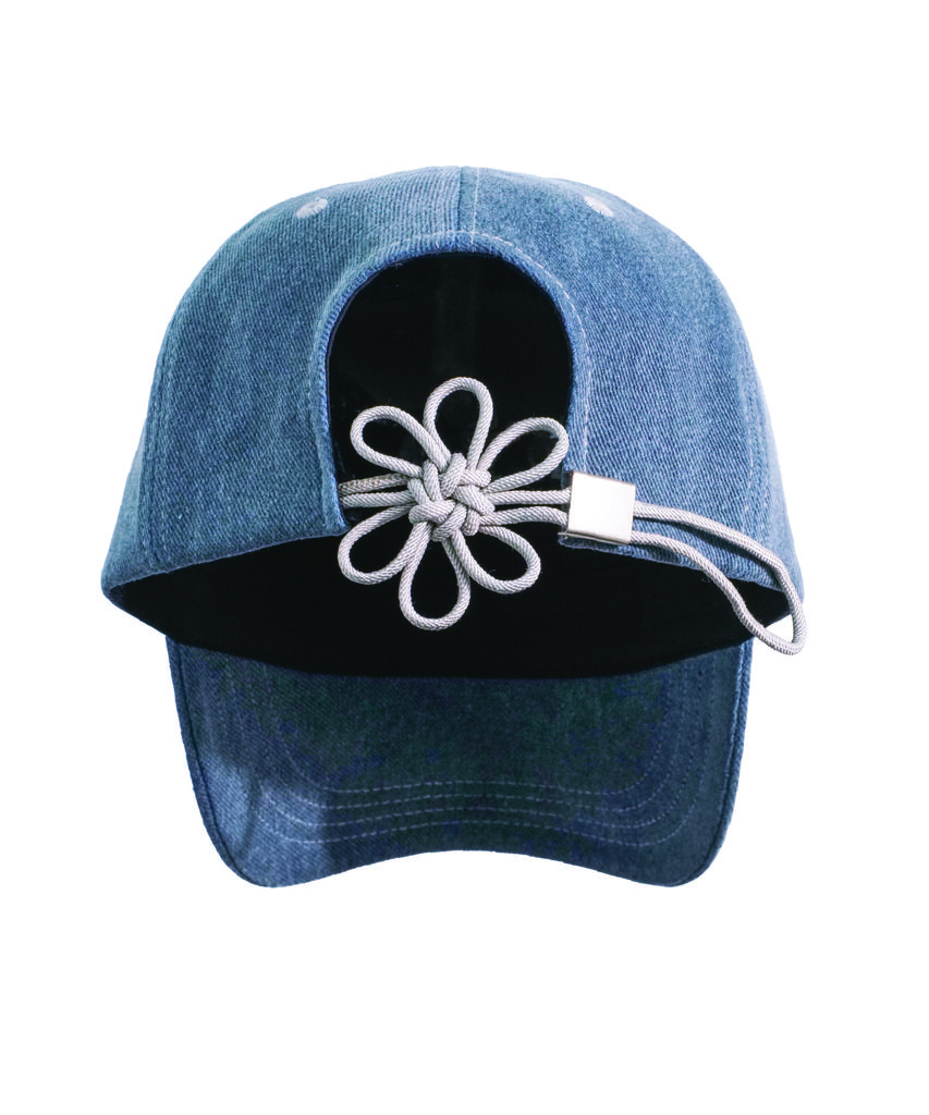 Ongo One, Two, Three, Flower Knot Cap [Dusty Blue]