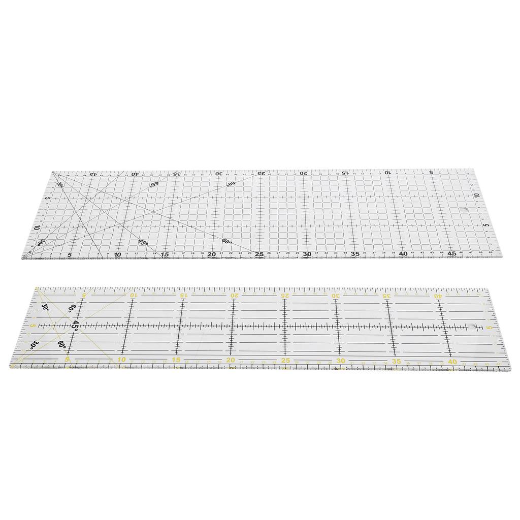 2Pcs Quilting Ruler MultiFunction Sewing Drawing Drafting Crafts Scale Measuring Tool