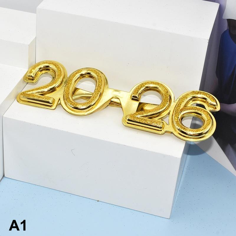 2026 Number Eyeglasses 2026 Happy  Year Glasses Diamond Glitter Sunglasses Cosplay Prop Xmas Party Decoration Funny Glasses