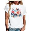 Women's Top Round Neck Casual Printed Short-sleeved T-shirt Top