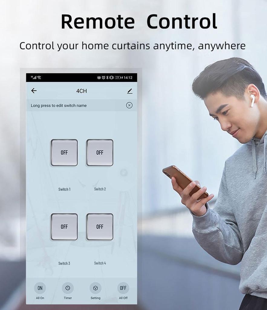 Tuya Smart WiFi Relais Schalter Modul mit eWeLink Fernbedienung & Timer Funktionen