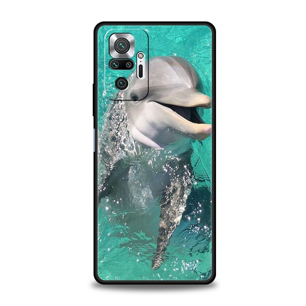 Ozean Tier Delfin Handyhülle Für Xiaomi Redmi Note 14 13 5G 10 11 12 Pro Plus 4G 14C 13C 12C 10C Schwarze Abdeckung