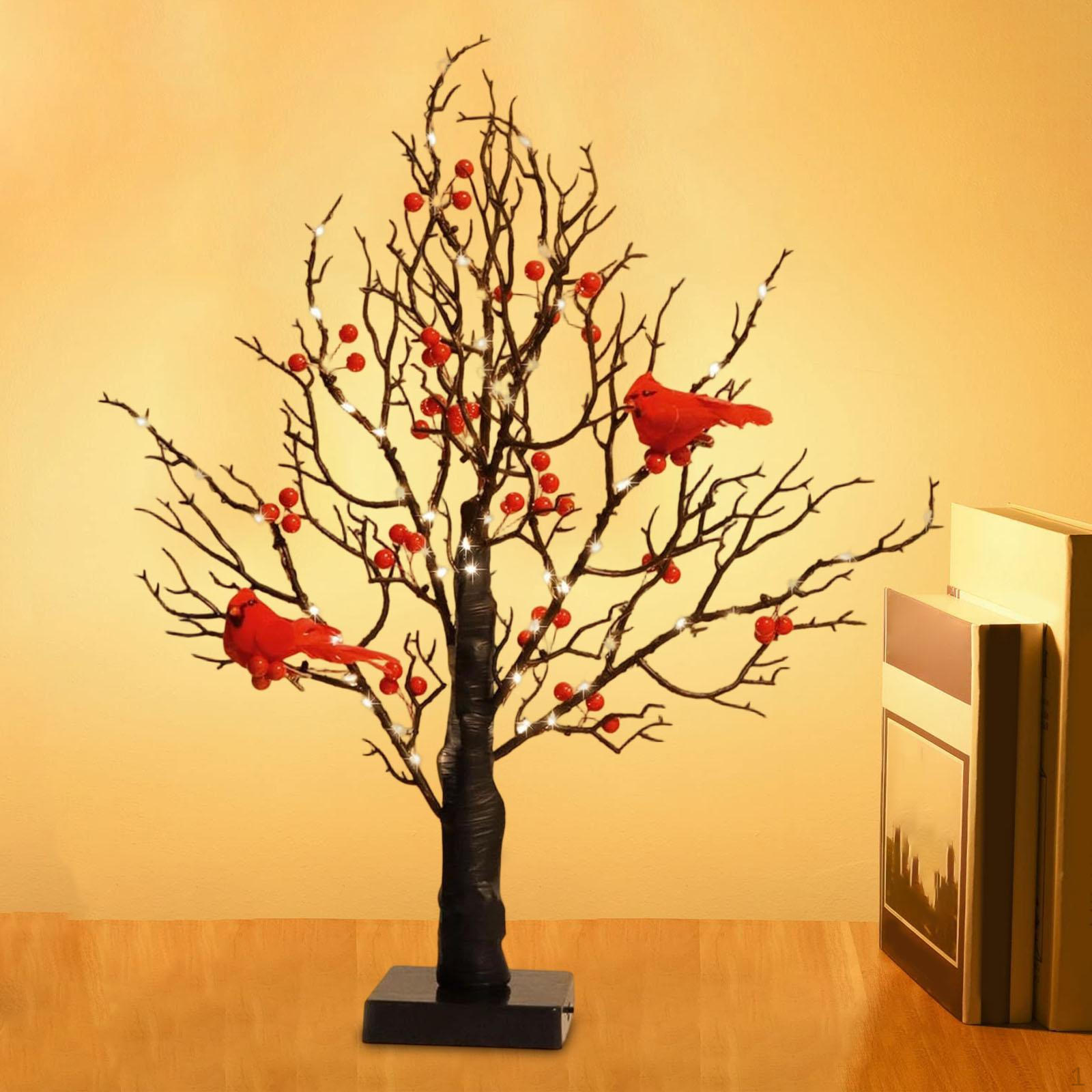

LED Tree Lamp Artificial Tabletop Fairy Table Decoration Vintage Glowing for Living Room