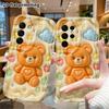 Phone Case: 2D flat, suitable for Samsung Galaxy A34 A35 M05 M06 S20 S22 S21 FE Plus 5G protective case, caramel brown little bear, perfect Christmas 