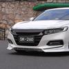 Compatible with 2018-2021 Tenth Gen Accord: Front Lip Modified Bumper 3-Piece Body Kit.