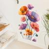 Creative Poppy Flower Wall Sticker for Bedroom Living Room Study Wall Decoration