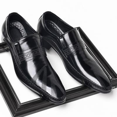 Britannique Mocassins Homme Pointus Noir Jaune Cuir Verni Formel Mariage Bal Robe Retour aux Sources Chaussures Zapatos Hombre