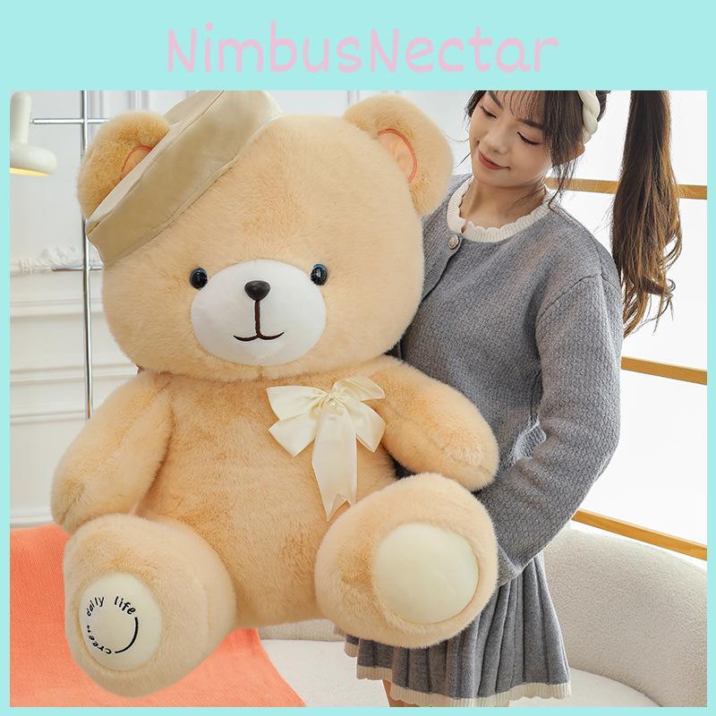 Teddy Bow Beret Bear Plush Doll Childrens Birthday Gift Souvenir Decoration Home