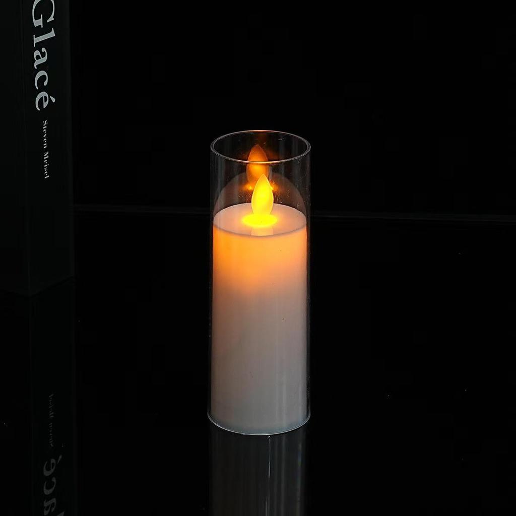 Acrylic LED Candle Atmosphere Light with Remote - Ideal for Romantic Birthday and Party Decorations.
