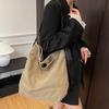 Autumn And Winter Large-Capacity Messenger Bag, Women'S Casual Retro Canvas Bag, Simple And Versatile Commuter Tote Bag