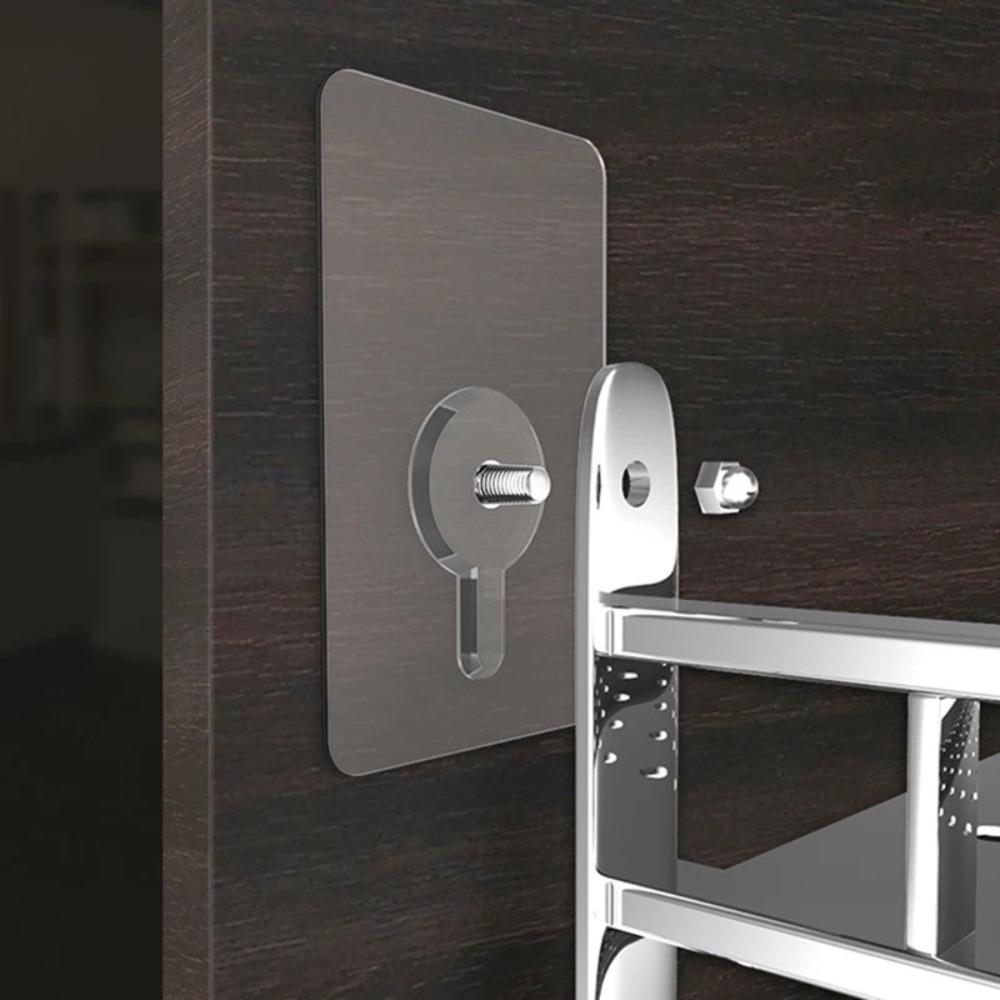 5Pcs Acrylic Self Adhesive Screw Stickers No Need to Punch Holes Wall Hook Towel Coat Hooks