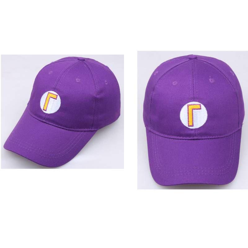 Super Mario Role Play Purple Baseball Cap Embroidered Outdoor Accessory