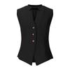 Women's Fashion Solid Color Commuting Button Vest Vest Top