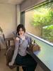 Chic Grey One-Shoulder Knit Top for Women - Sweet & Spicy Early Autumn Style, Long-Sleeve with Bowknot