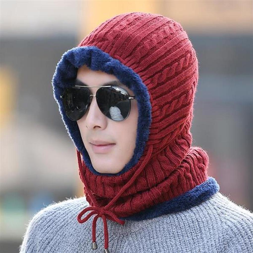 Glen Neck Warmer Fur Hat (Wine)/Winter Hat