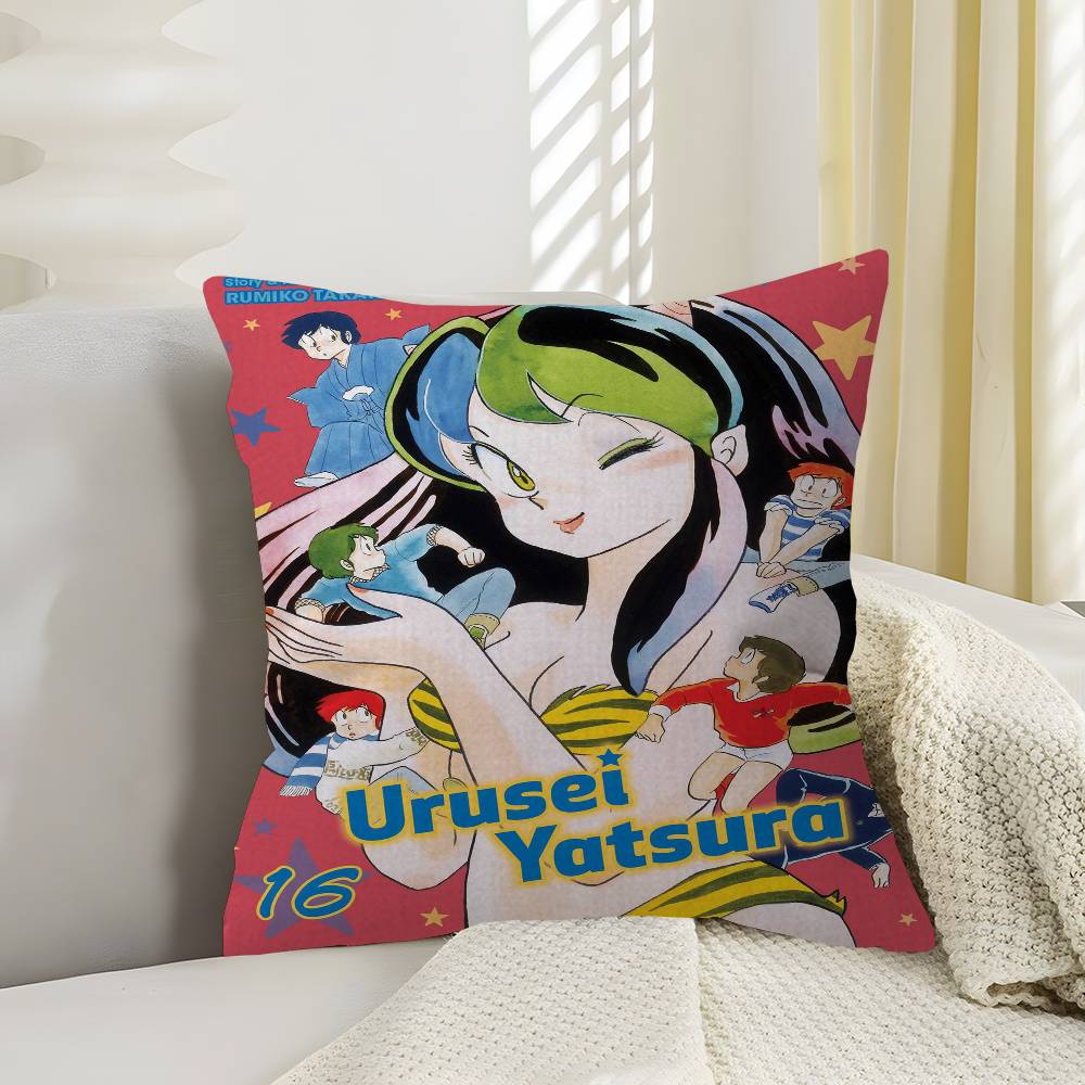 

Urusei Yatsura Anime Pillowcase toon Gift Cushion Cover Bedroom Home Sofa Chair Seat Decor pillow case 30x30 cm