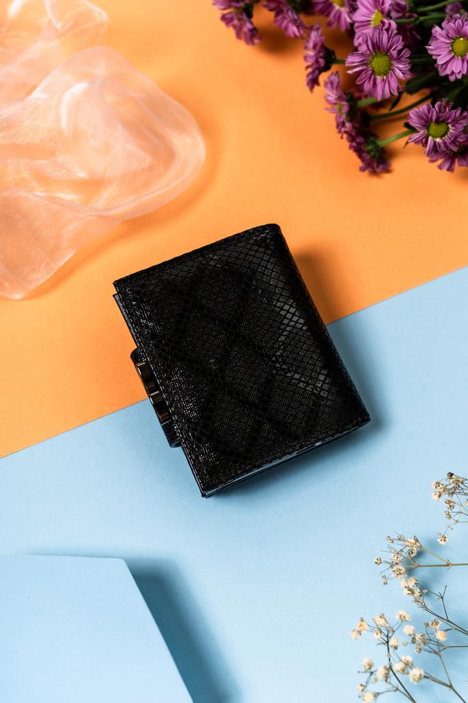 Women's Leather Wallet 42329-MKR-4423 Black