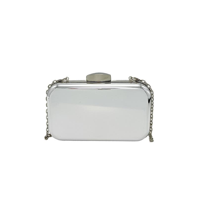 

Niche candy color small bag 2025 new European and American fashion women s acrylic shoulder chain box bag серебряный
