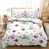 Ladybug Bedding Set Kid Gift Full Size Ocean Theme Duvet Cover Pillowcase 2/3pc Queen Double King Bedroom Home Decoration