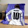 Soccer player in white jersey with the number 10 on the back. for all seasons blanket lunch break throw gift