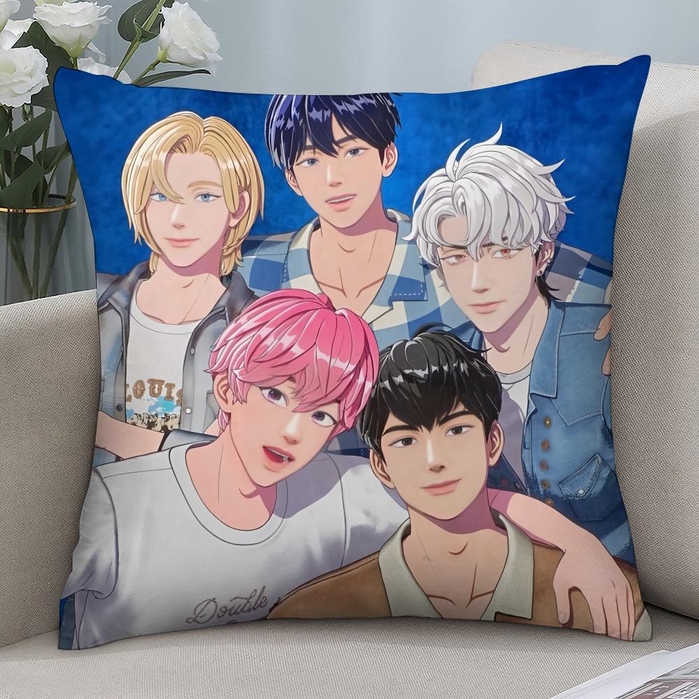 Kpop P-PLAVE Pillow Case 3D Print Polyester Fiber 40*40 cm Home Sofa Throw Pillow Cover Decoration Festival Gift 16x16Inch