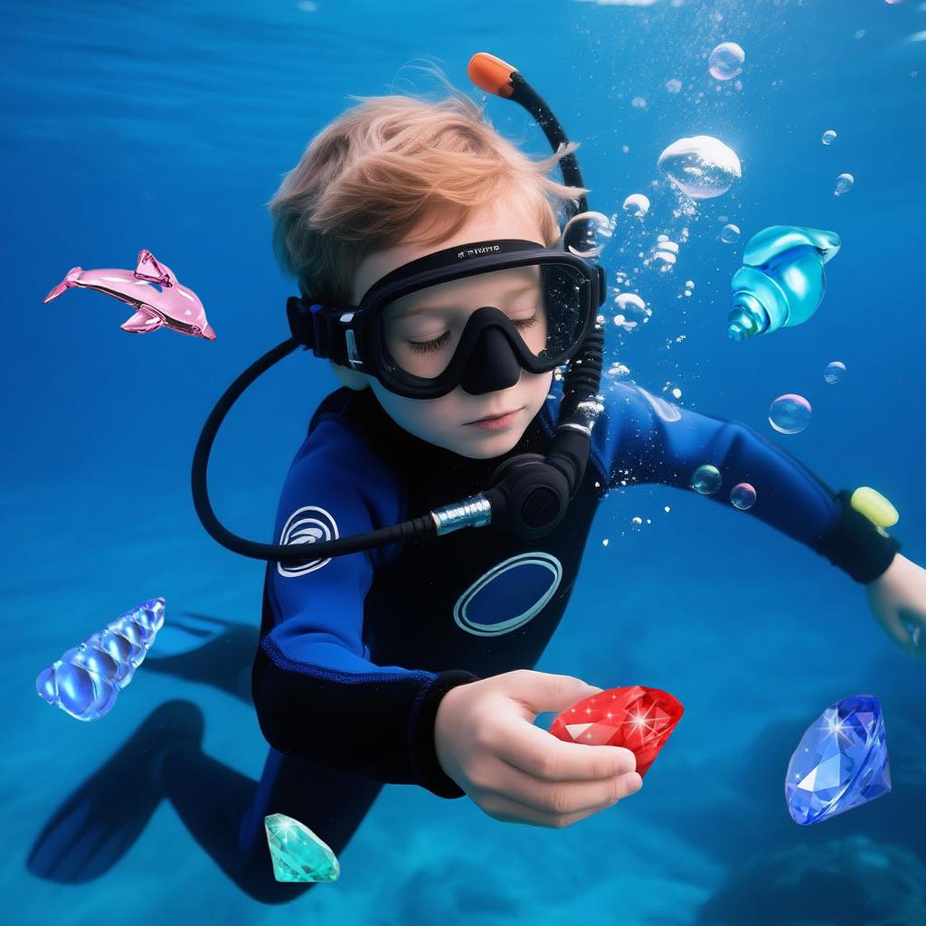 Diving Treasure Hunting Game Set Toys Pirate Treasure Chest Acrylic Ocean Children's Pool
