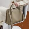 First Layer Cowhide Bag Large-Capacity Handbag Simple Oblique Span Bag Spring Korean Version Commuter Leather Women'S Bag