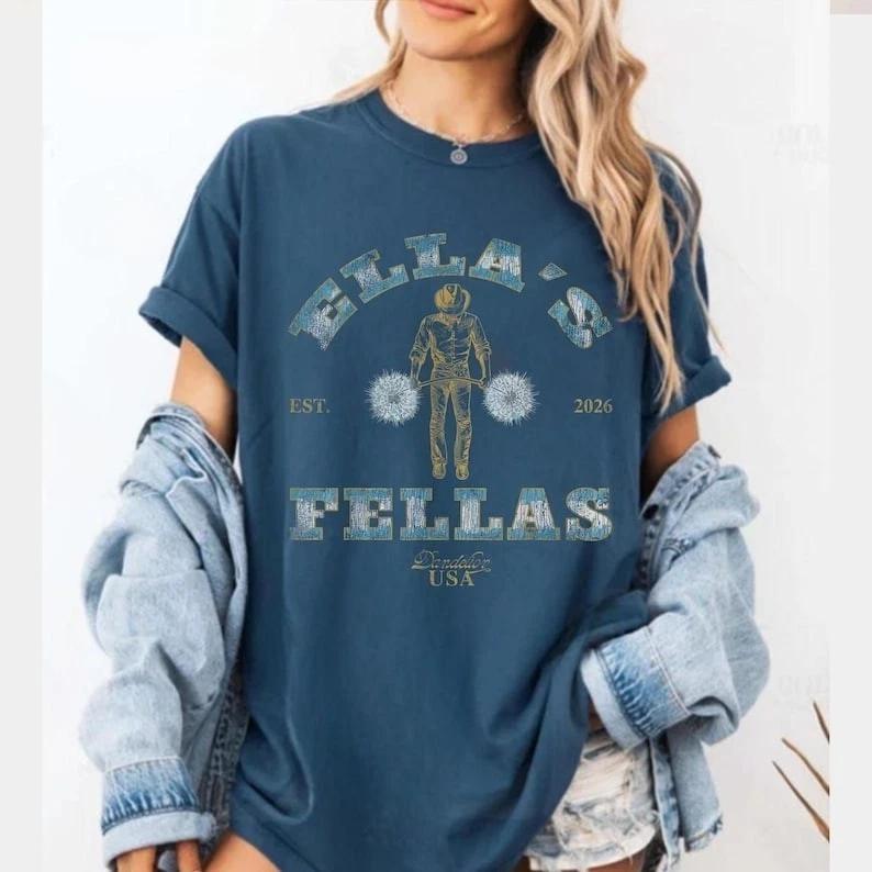 Retro Western Rodeo Cowgirl Ella s Fellas T Shirt M