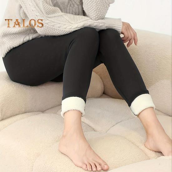 Damskie ciepłe legginsy z wysokim stanem, dopasowane, unoszące biodra, obcisłe spodnie z aksamitną podszewką, pogrubione, sportowe spodnie do jogi