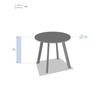 Saona Garden Table 50Cm Gray-Brown Steel Round